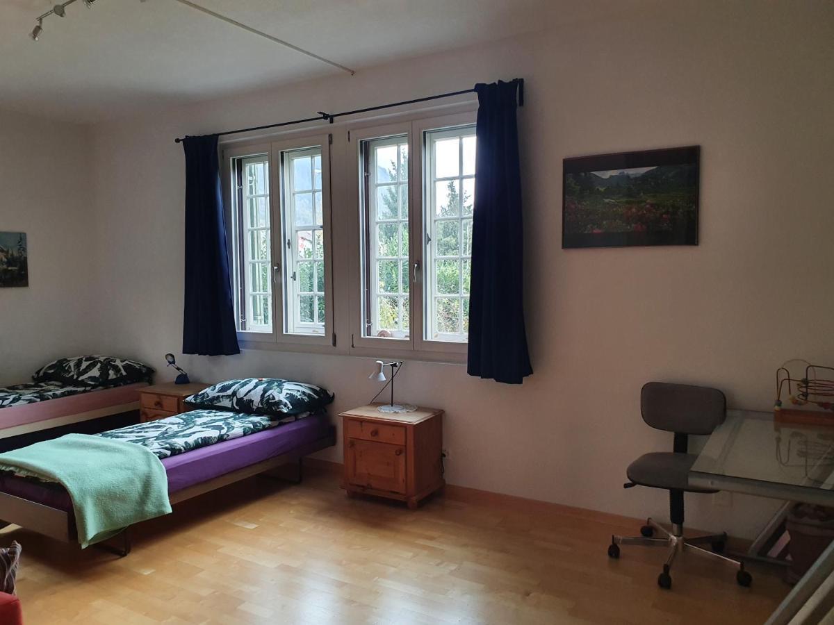 Zentral Gelegene Wohnung Mit Grossem Garten 因特拉肯 外观 照片